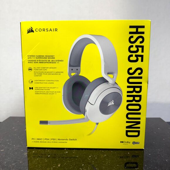 Corsair HS55 Surround sound Dolby Audio White NEW - Picture 2 of 7